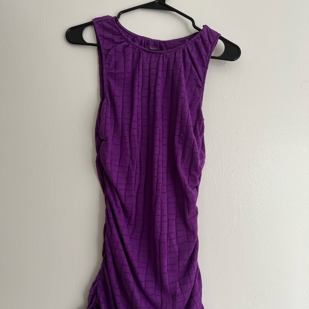 Calvin Klein purple mini dress